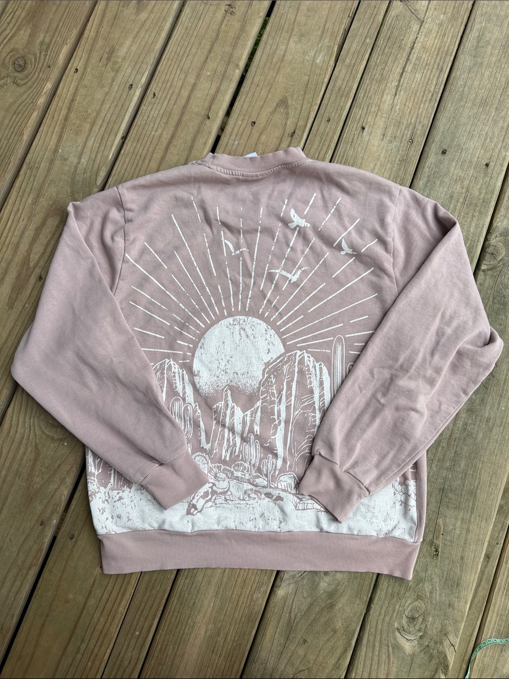 Modern Lux Size Medium Pink Free Spirit Pullover Sweatshirt Southwest - Picture 5 of 6